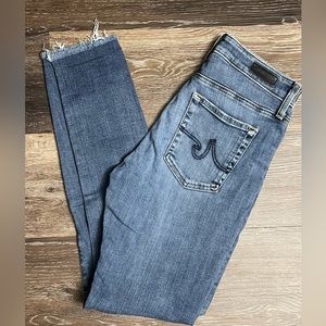 AG Adriana Goldshmied “Farrah Ankle Skinny High Rise” Jeans